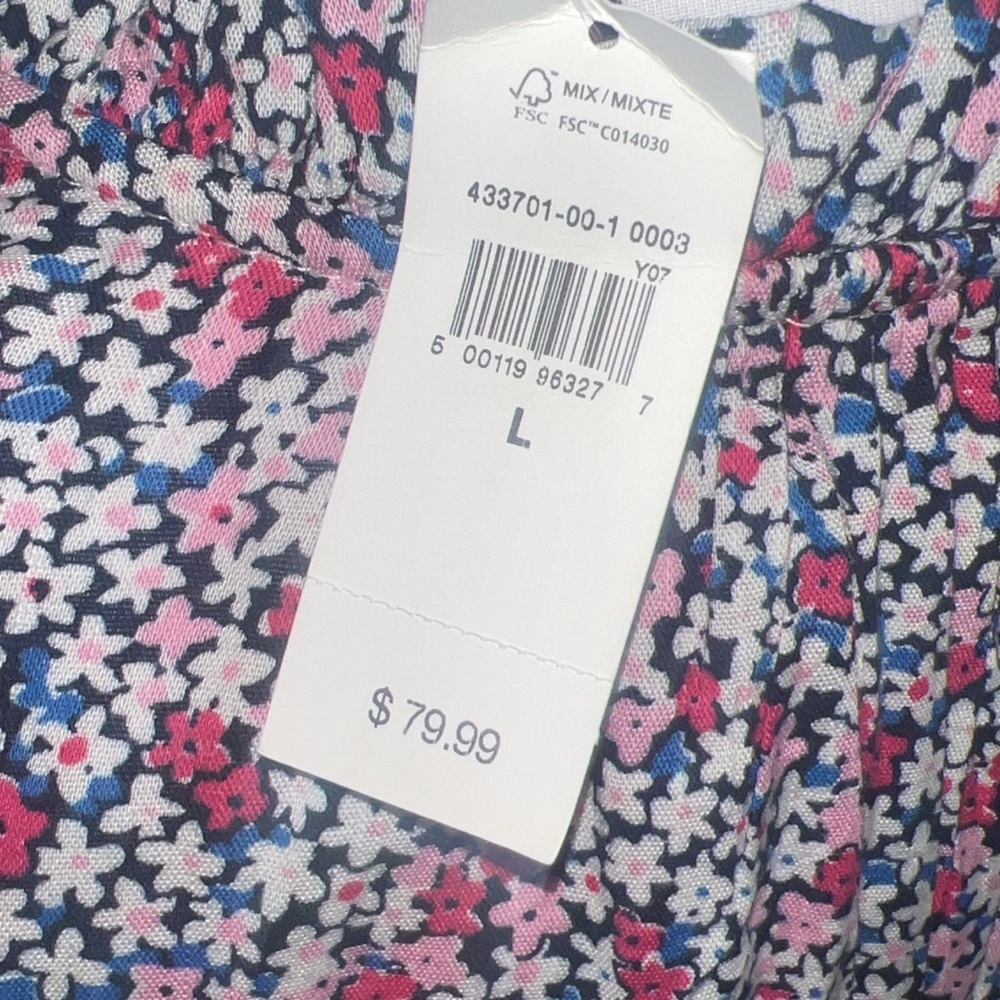 GAP Floral Midi Dress in Pink and White - Picture 7 of 8